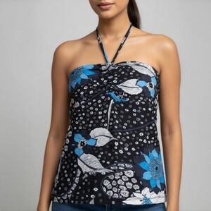 George Halter Floral Print Tie Tank Top Medium